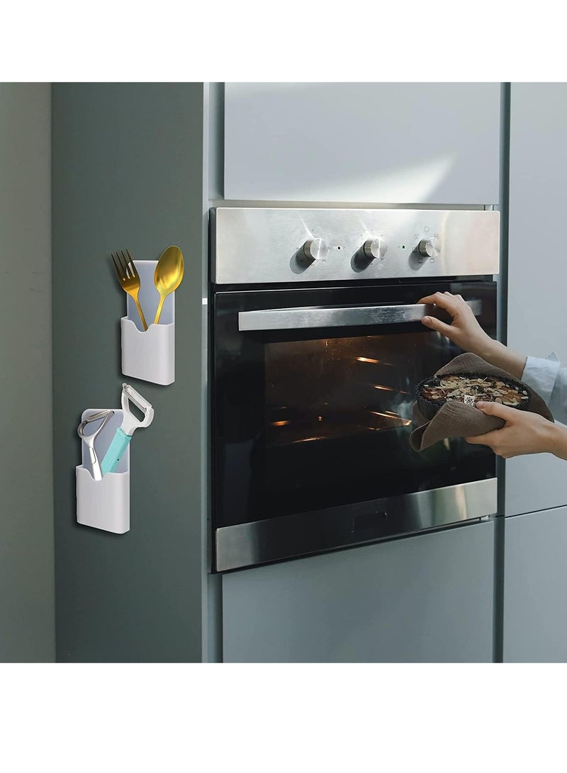 FengSVMA 2pcs Magnetic Pen Marker Holders, Dry Erase Marker Magnetic Cup Holder Organizer Home Office Supplies for Refrigerator Whiteboard Locker (White) - Image 4