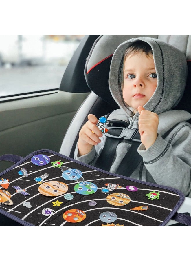 واتينك مجموعة قصص لوح اللباد للسفر في الفضاء الخارجي من WATINC، مكونة من 25 قطعة، لوح لباد محمول، نظام شمسي، سرد قصص الكون، كواكب، رائد فضاء، مجرة، مجموعة ألعاب تفاعلية تعليمية مبكرة للأطفال الصغار - Image 5