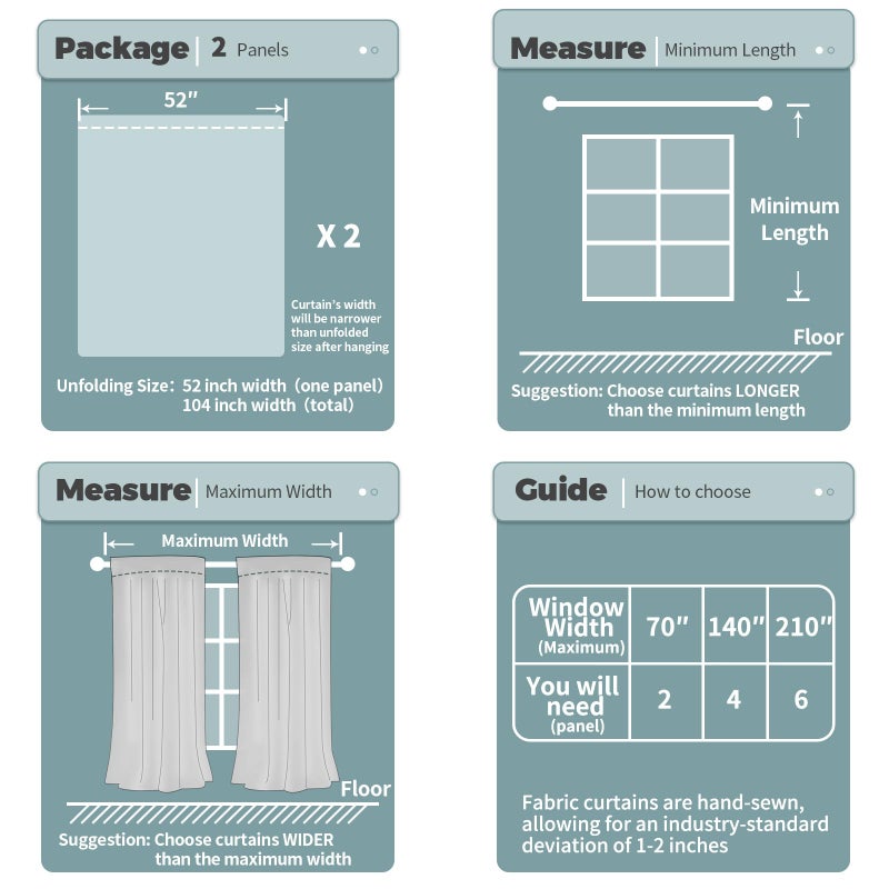 BGment Greyish White 100% Blackout Curtains for Bedroom  78 Inch Black Out Living Room Panels with Thermal Liner  Rod Pocket and Back Tab Double Layer Room Darkening Drapes  2 Panels  52 x 78 Inch - Image 4