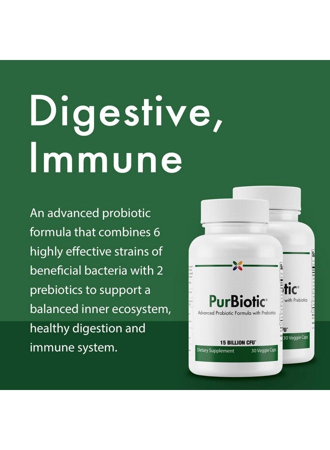 stop aging now Stop Aging Now - PurBiotic® 15 BILLION CFU (PROWPT) - Advanced Probiotic Formula with Prebiotics - 30 Veggie Caps - Image 2