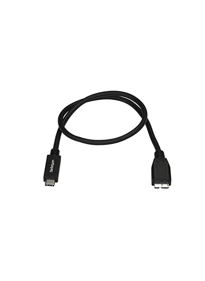 StarTech USB C to Micro USB Cable 0.5m - USB 3.1 Type C to Micro USB Type B Cable - Micro USB 3.1 to USB-C - Thunderbolt 3 Compatible (USB31CUB50CM)  - Image 2