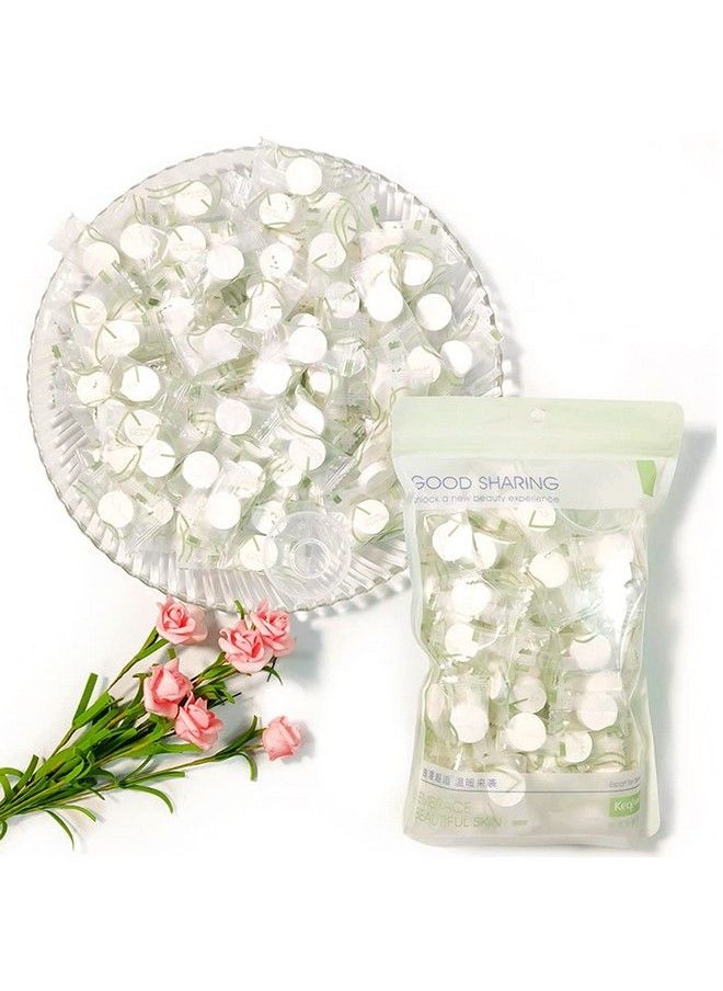 Pormasbenzer 100Pcs Compressed Facial Mask Cotton Face Mask Sheet Grain Skin Care Dry Sheet Mask Paper Diy Natural Face Cotton Mask Sheet With Free Mask Bowl  - Image 1