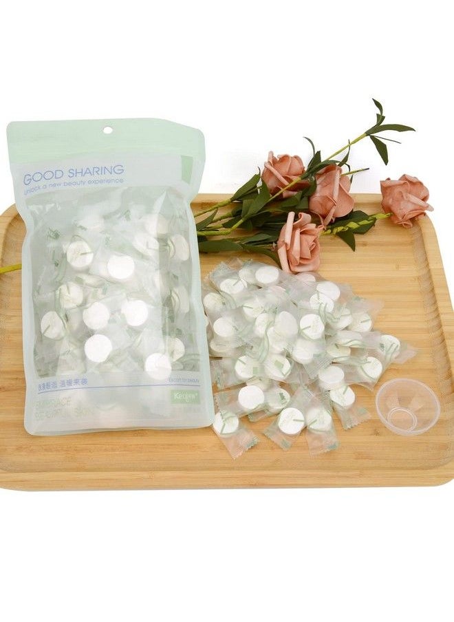 Pormasbenzer 100Pcs Compressed Facial Mask Cotton Face Mask Sheet Grain Skin Care Dry Sheet Mask Paper Diy Natural Face Cotton Mask Sheet With Free Mask Bowl  - Image 4