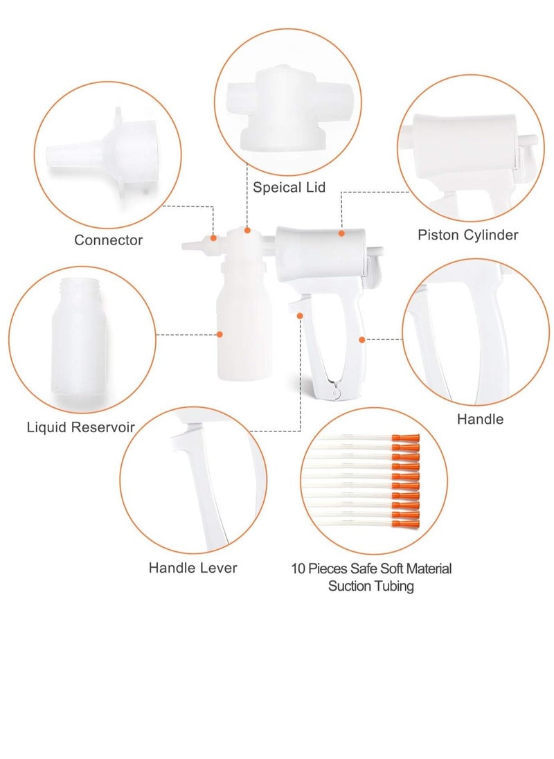 SYOSI Phlegm Suction Pump, Multifunctional Portable Handheld Lightweight Sputum Suction Pump with Disposable Suction Tube, Suitable for Daily Home or Emergency Use  - Image 3