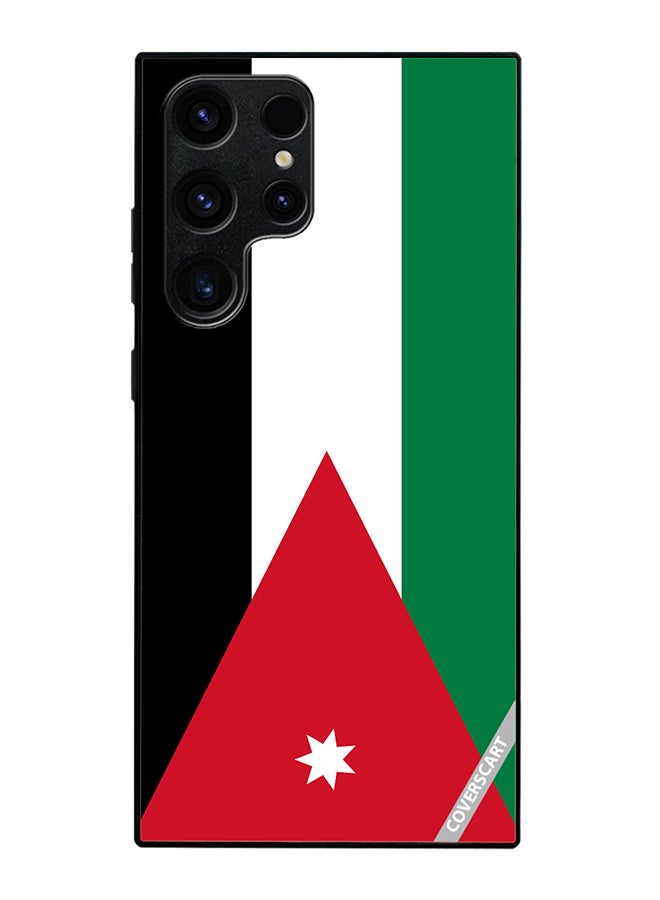 COVERSCART Protective Case Cover For Samsung Galaxy S24 Ultra Jordan Flag Design Multicolour