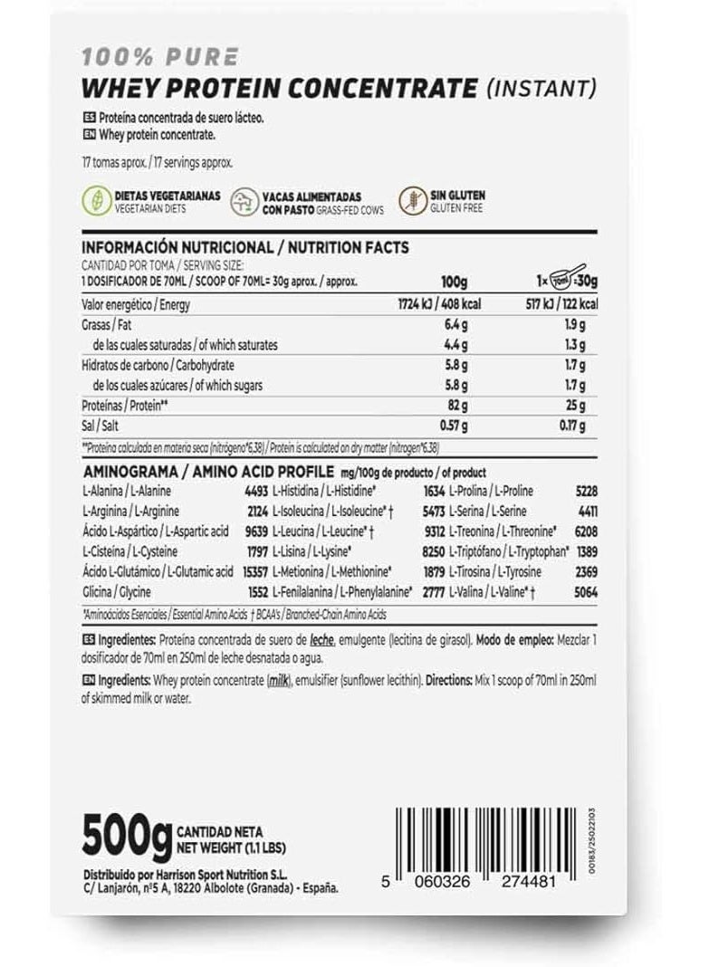 HSN Whey Protein Concentrate | Unflavored 500g | 100% Whey Protein Concentrate (WPC) | Does Not Include Dispenser | Non-GMO, Vegetarian, Gluten and Soy Free - Image 2