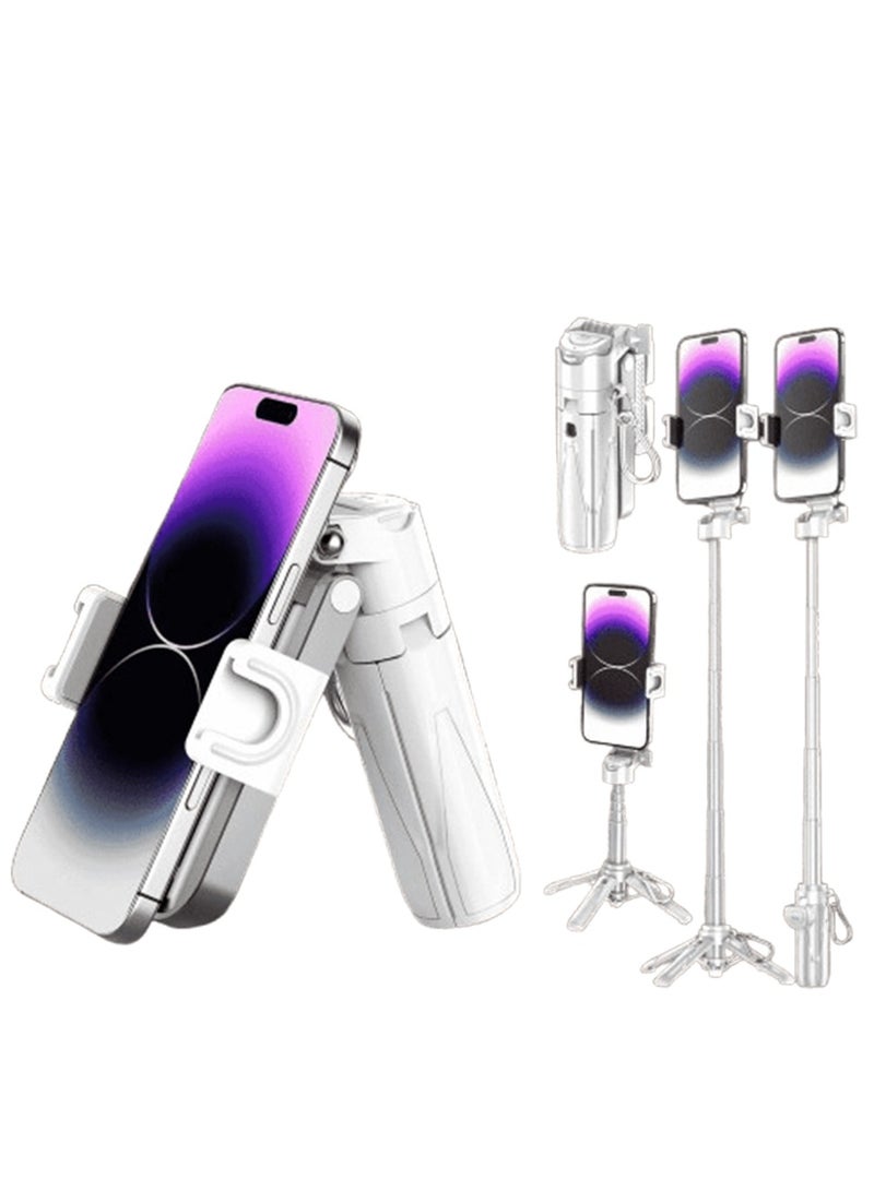 جيه ماري عصا سيلفي صغيرة مع جهاز تحكم عن بعد يعمل بالبلوتوث، حامل ثلاثي محمول 3 في 1، حامل هاتف يدور 360 درجة، مقبض خفيف الوزن قابل للطي، قابلة لإعادة الشحن من النوع C، مثالية للسفر والتدوين بالفيديو والبث المباشر - Image 3