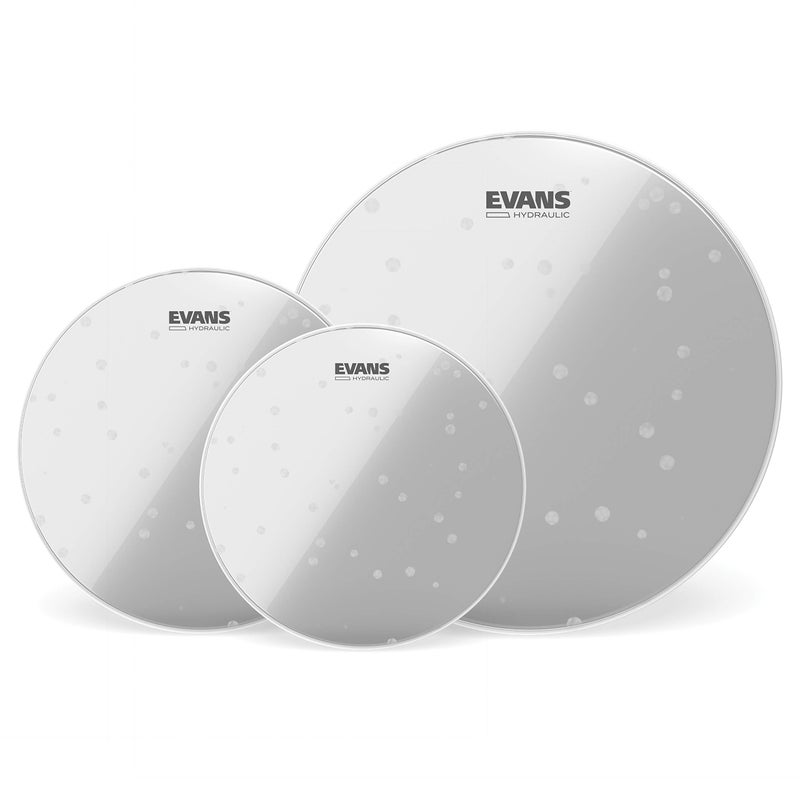 Evans Drum Heads - Hydraulic Glass Tompack, Rock (10 inch, 12 inch, 16 inch) - Image 1
