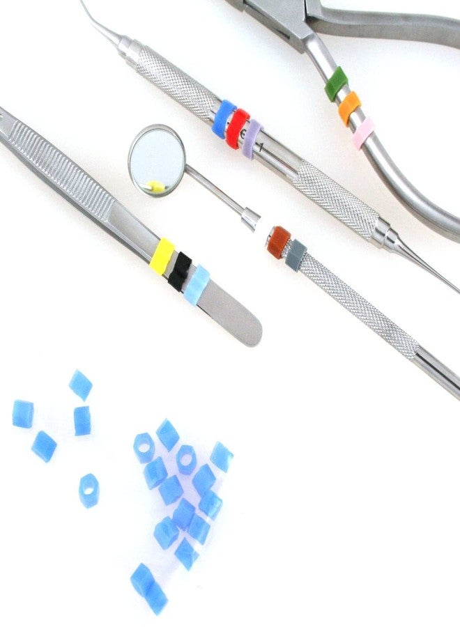 Medixplus Silicone Color Bands for Instruments Identification Sold in Packs of 20 Bands Each Select Color Options | Medixplus (Blue) - Image 1