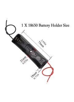Generic 3.7V 18650 Battery Holder Single Slot 18650 Battery Case Box  - Image 2
