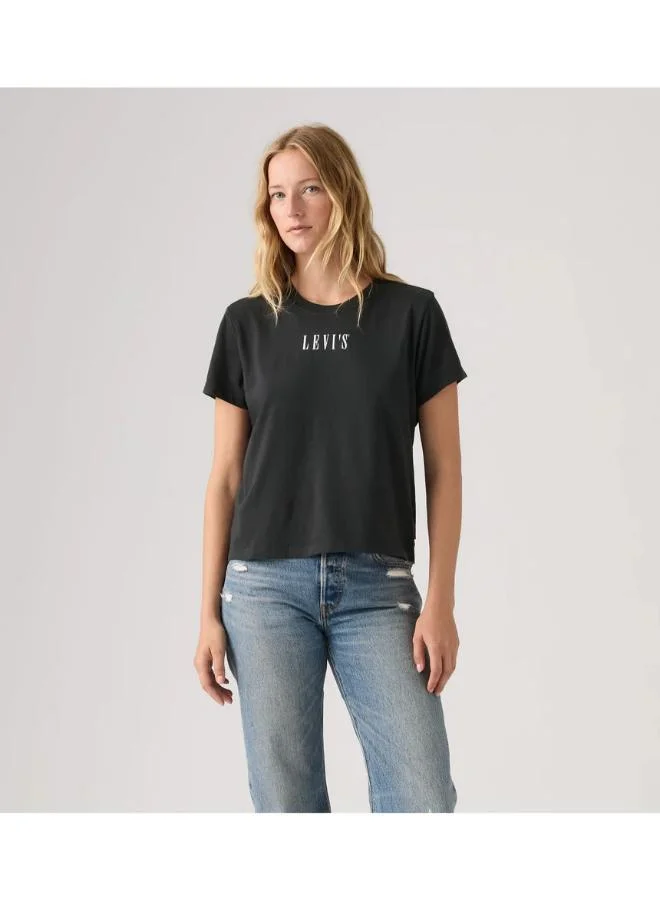 ليفايز تيشيرت بياقة دائرية برسومات