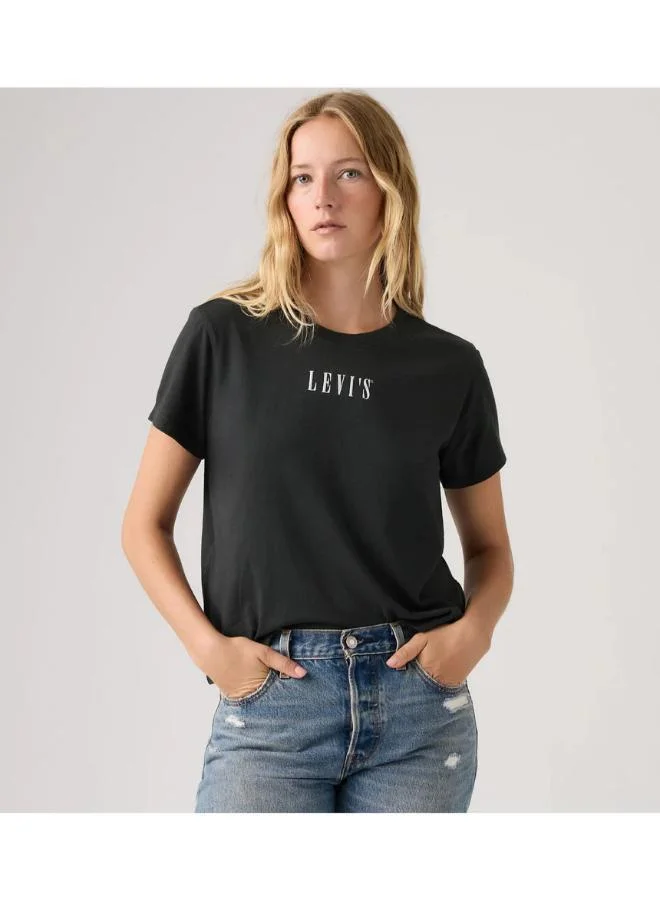 ليفايز تيشيرت بياقة دائرية برسومات