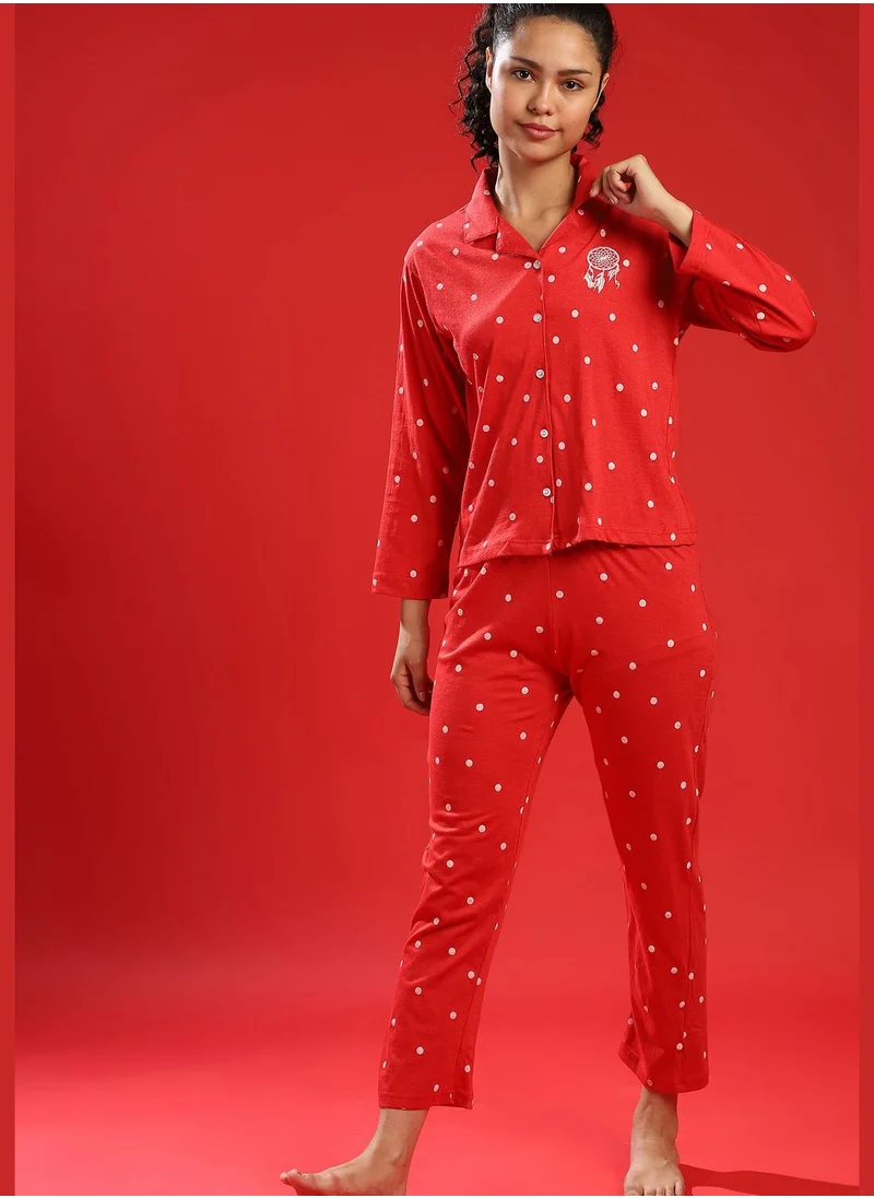 Campus Sutra Printed Pyjama Set