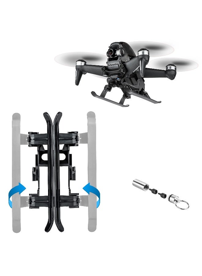 Landing Gear Leg for DJI FPV Drone, Foldable Height Extended Accessory with Control Sticks Storage Box, for DJI FPV Drone Combo Landing Legs Extension - Image 1