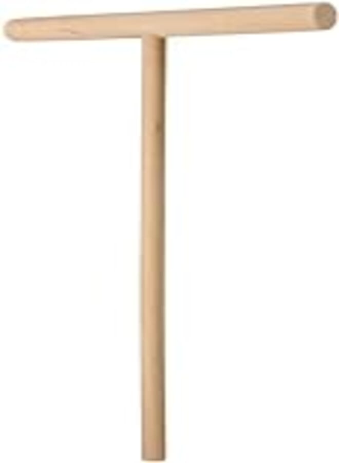 OR Shape Pancake Rake Wooden Rake DIY Round Batter Pancake Crepe Spreader Rolling Pin Kitchen Tool 