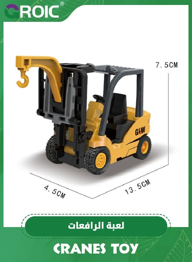 GROIC Die-cast Forklift Truck Toys，Metal Engineering Vehicle Fork Truck High Detail Construction Vehicles Model Collection Forklift Decoration Toy,Crane Toy,Engineering Vehicle Toy - Image 2