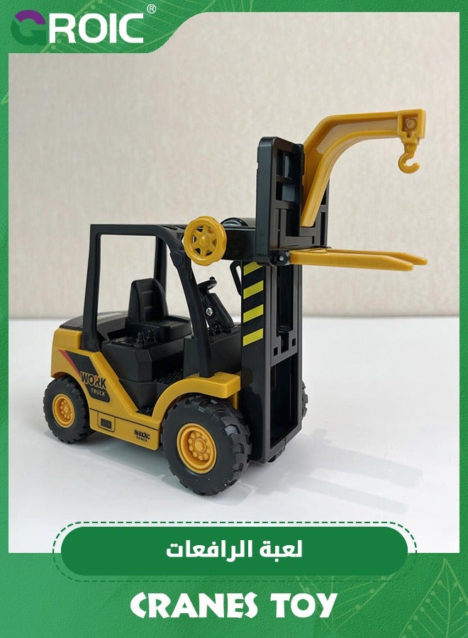 GROIC Die-cast Forklift Truck Toys，Metal Engineering Vehicle Fork Truck High Detail Construction Vehicles Model Collection Forklift Decoration Toy,Crane Toy,Engineering Vehicle Toy - Image 5