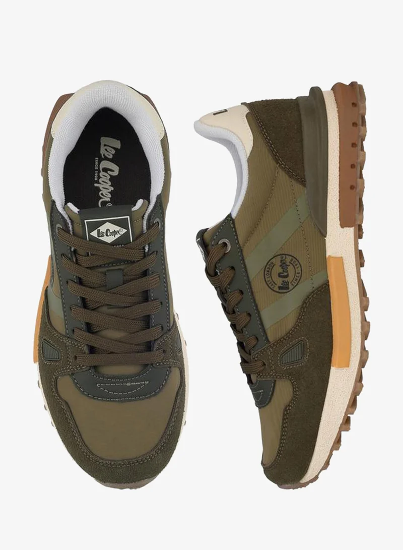 لي كوبر Men Panelled Lace-Up Ankle Sneakers