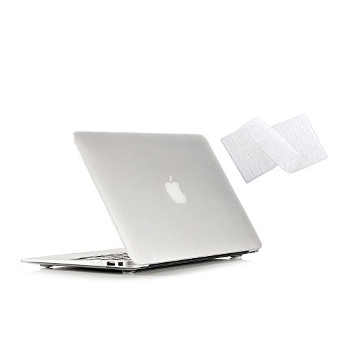 RUBAN Case Compatible with MacBook Air 13 Inch (Models: A1369 & A1466, Older Version 2010-2017 Release), Slim Snap On Hard Shell Protective Cover and Keyboard Cover, Frost White - Image 1