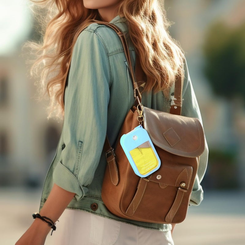 حافظة رذاذ معقم لليدين من KYRGEU متوافقة مع Touchland Power Mist 1 أونصة - حافظة من السيليكون مع سلسلة مفاتيح لرذاذ Touch Land Mist 1 أونصة سائلة (30 مل) ملحق مطهر لليدين بسعة 1 أونصة سائلة (عبوة واحدة زرقاء) - Image 5