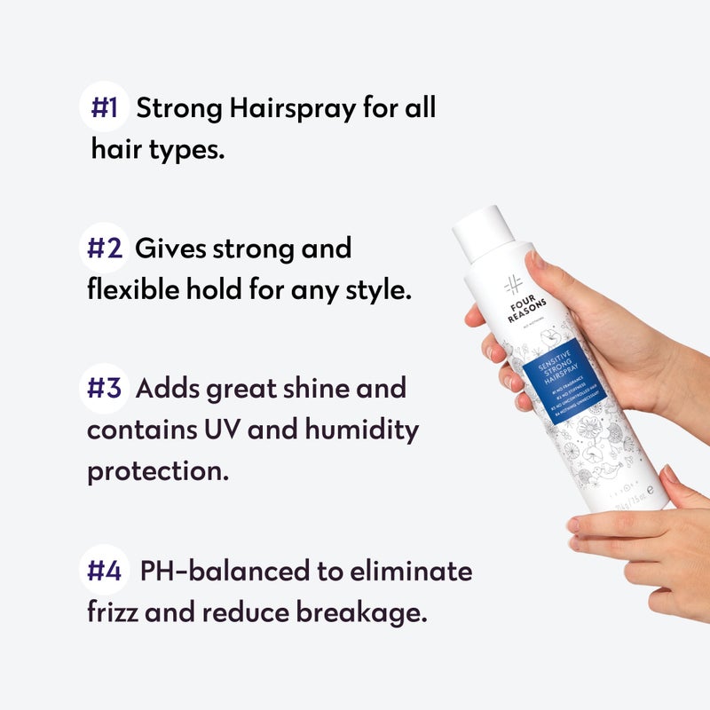 No nothing Very Sensitive Strong Hairspray - Fragrance Free Strong Styling and Finishing Spray, Hypoallergenic, Unscented Hair Spray 7.5 Ounce - Image 2
