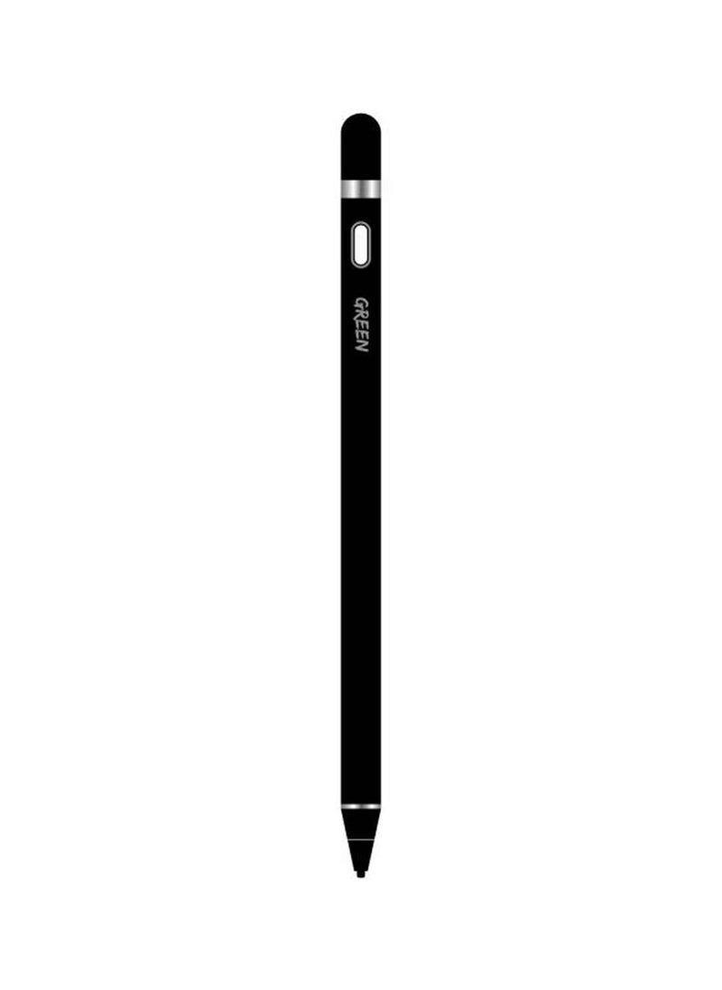 Touch Screen Stylus Pen with 100mAh, 1.45mm Soft Fine Tip, Palm Rejection & Tilt Sensitivity, Supports all Touch Screens / Lightweight Pen - Black