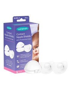 Lansinoh Lansinoh Contact Nipple Shield with Carrying Case, Size 1 (24 mm) 2 Count  - Image 1
