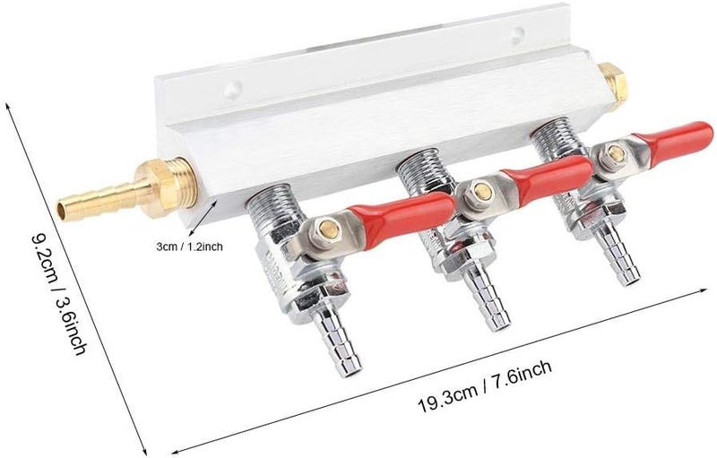 Fdit مجمع توزيع غاز CO2 ثلاثي الاتجاهات لتوزيع البيرة سهل التركيب - Image 2