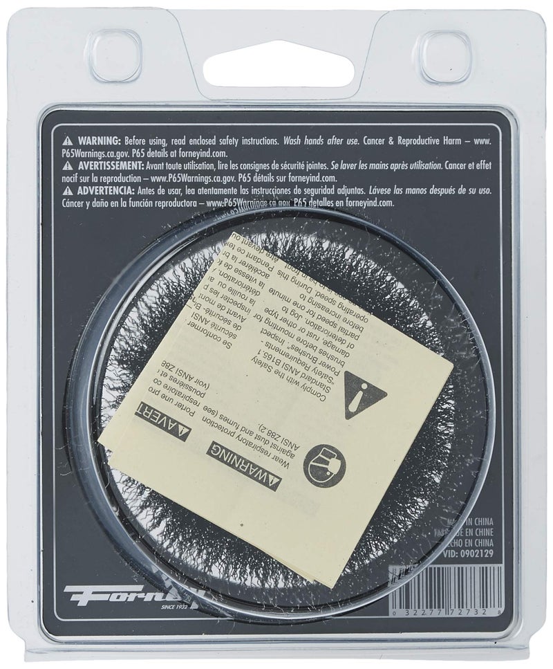 Forney 72732 Wire Cup Brush, Fine Crimped with 1/4-Inch Hex Shank, 3-Inch-by-.008-Inch - Image 4