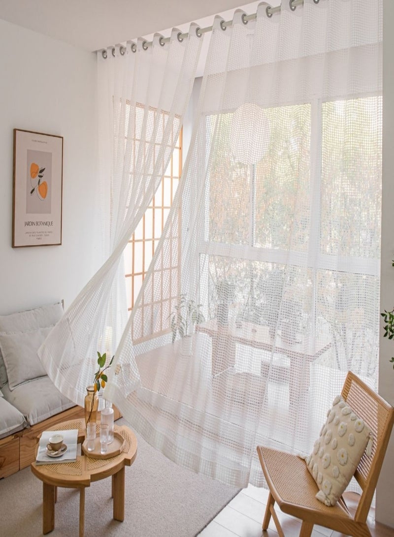 المنزل الذهبي ستارة شفافة مكونة من قطعة واحدة لتزيين الغرفة وستائر شبكية للنافذة - Image 3