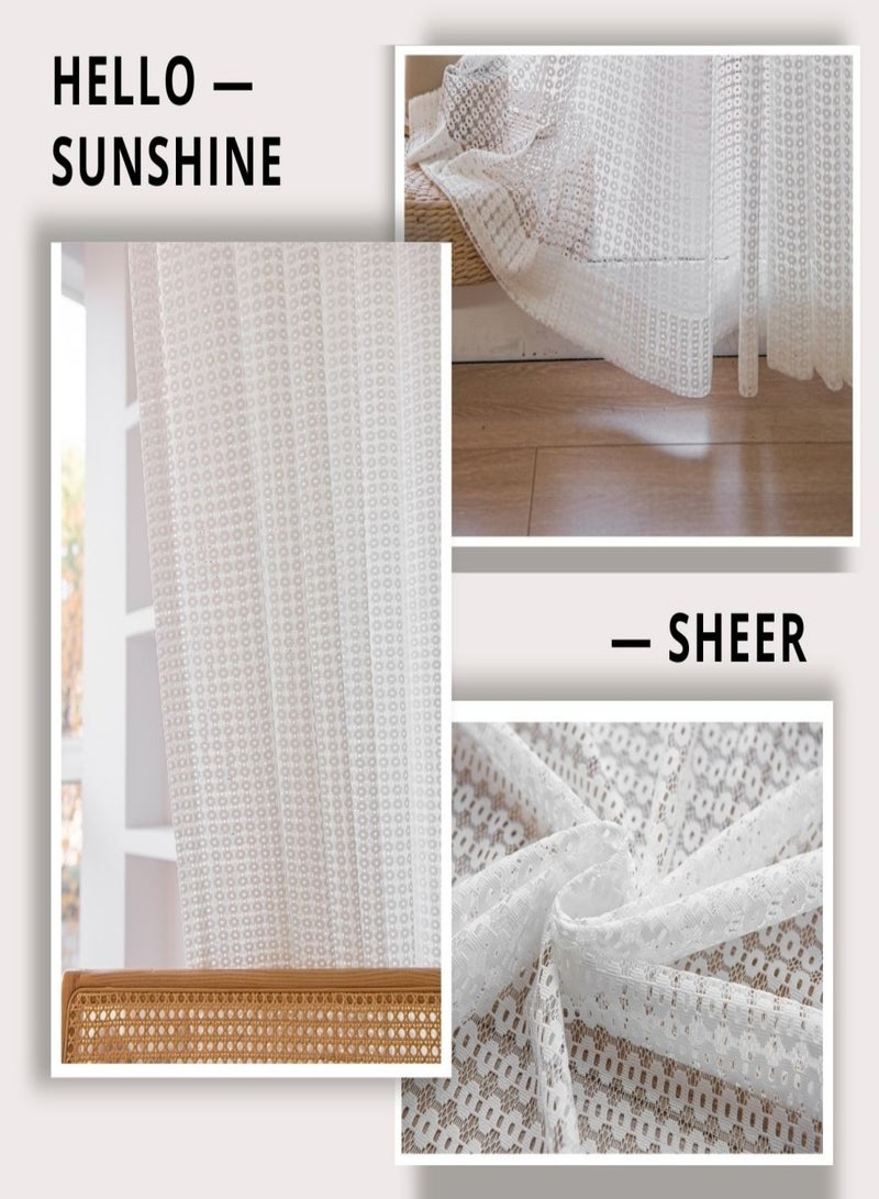 المنزل الذهبي ستارة شفافة مكونة من قطعة واحدة لتزيين الغرفة وستائر شبكية للنافذة - Image 5