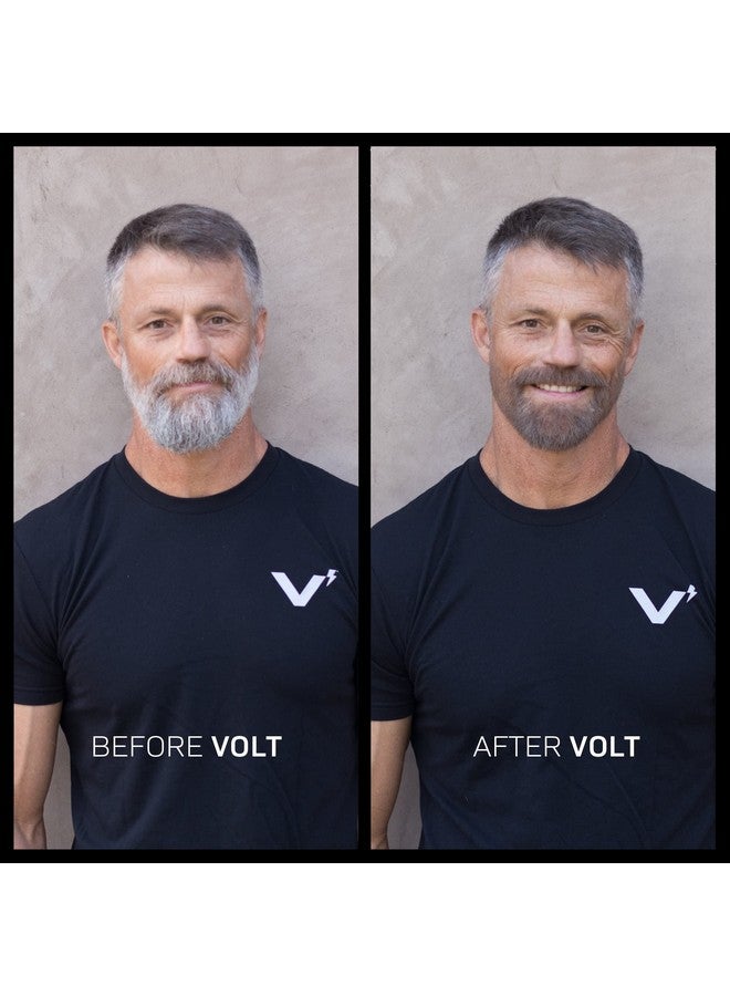 VOLT Grooming Instant Beard Color Single Pack Smudge And Water Resistant Quick Drying Brush On Color For Beards, Mustaches, And Eyebrows 0.35 Fl Oz (10 Ml), Ebony (Brown/Black) - Image 4