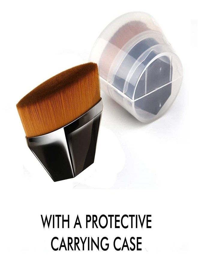 Sarjak Flawless Flat Top Kabuki Foundation Brush, Liquid Makeup Blending Brush - Image 2