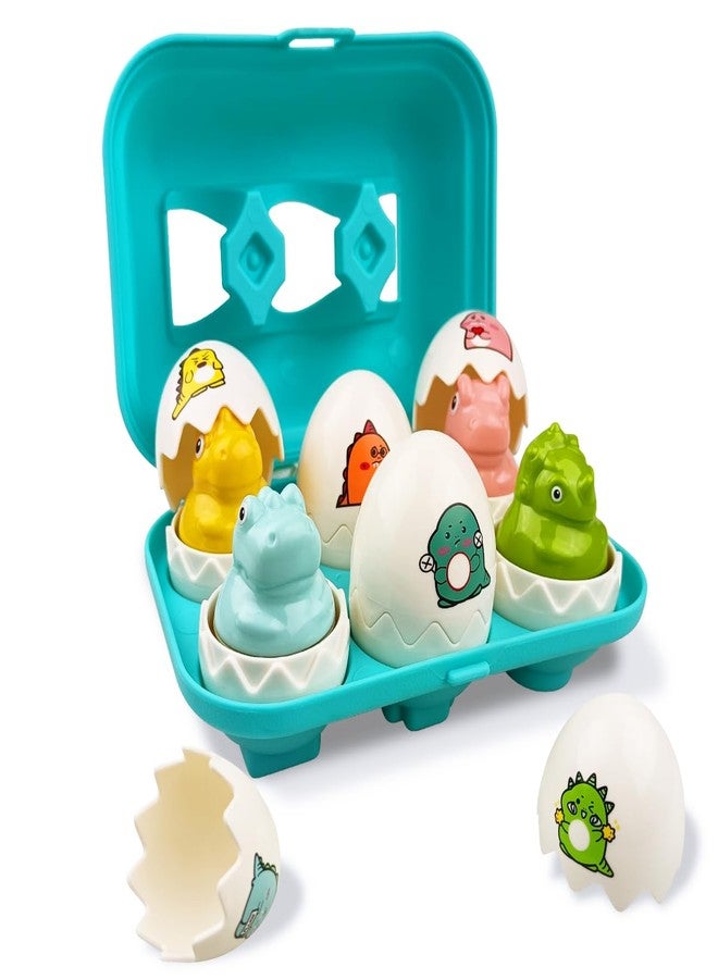 Pinkiwine Easter Hide & Squeak Dinosaur Eggs Montessori Sorting & Matching Learning Toys for Toddlers Kids Boys Girls Easter Basket Stuffers Gifts Party Favors - Image 1