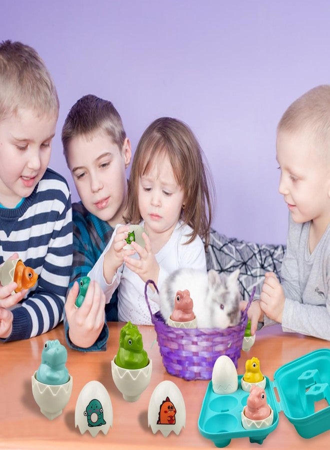 Pinkiwine Easter Hide & Squeak Dinosaur Eggs Montessori Sorting & Matching Learning Toys for Toddlers Kids Boys Girls Easter Basket Stuffers Gifts Party Favors - Image 5