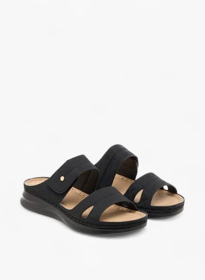 Flora Bella By Shoexpress Women Stich Detail Slip-On Comfort Sandals