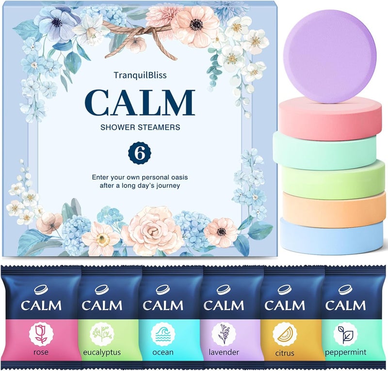 TranquilBliss Calm Shower Steamers - 6 Count - Image 1