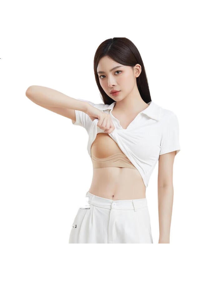 GUJIN (Gujin) Invisible Liquid Foundation Bra Seamless Invisible Fixed Cup Comfortable Backless Bra Women - Image 1