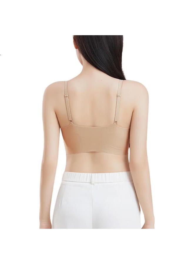 GUJIN (Gujin) Invisible Liquid Foundation Bra Seamless Invisible Fixed Cup Comfortable Backless Bra Women - Image 2