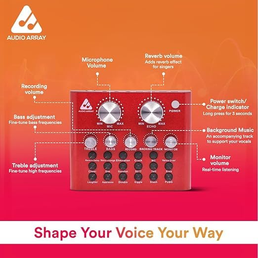 Audio Array Portable Karaoke Bundle | Dual Wireless UHF Microphones with Rechargeable Battery Receiver & USB Plug n Play BT Soundcard Mixer | Ideal for Parties, Home Karaoke & Live Singing - KB-01 - Image 2