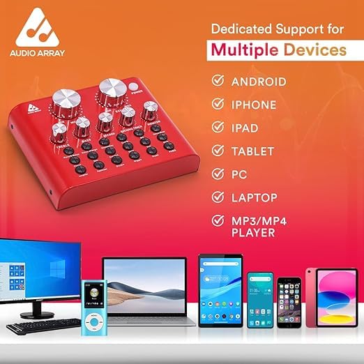 Audio Array Portable Karaoke Bundle | Dual Wireless UHF Microphones with Rechargeable Battery Receiver & USB Plug n Play BT Soundcard Mixer | Ideal for Parties, Home Karaoke & Live Singing - KB-01 - Image 4
