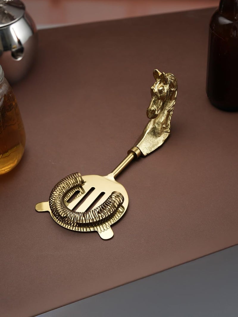 Trovea's Saddle Sieve Cocktail Strainer-Gold - Image 1