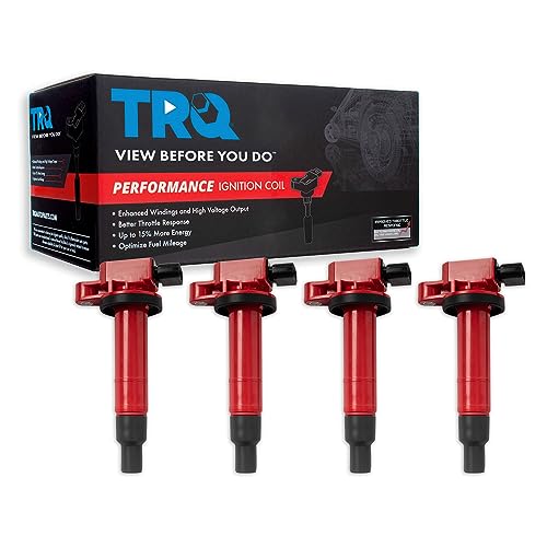 TRQ Ignition Coil Set Compatible with 2004-2006 Scion xA xB 2000-2005 Toyota Echo 2001-2009 Prius 2012-2019 Prius C 2007-2018 Yaris - Image 1