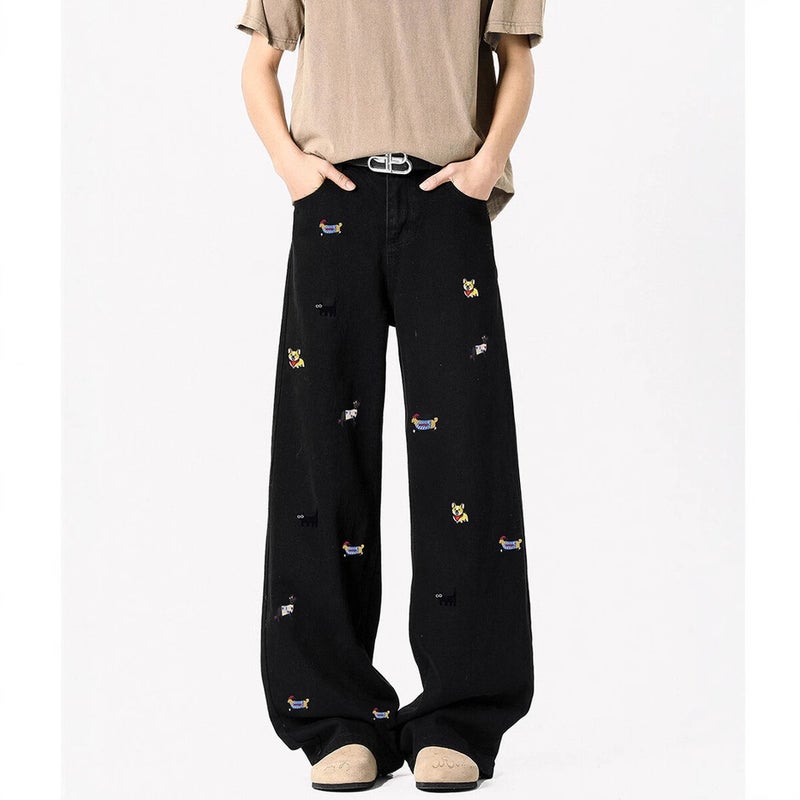 Unisex Classic Denim Jeans Loose Fit Daily Outdoor Wear - Image 5