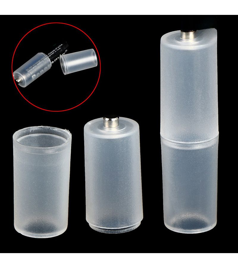 12 عبوة محول بطاريات من AAA إلى AA، بلاستيك شفاف خفيف الوزن - Image 5