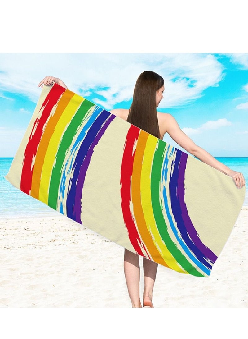 Y&D Microfiber Beach Towel,Quick Fast Dry Super Bath Towels Absorbent Blanket,Suitable For Travel,Camping,Pool
