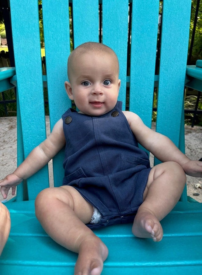 Mud Pie Baby Boy Denim Overalls, Blue, 3-6 Months - Image 3