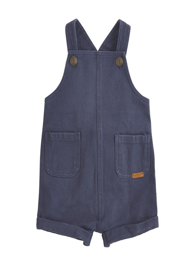 Mud Pie Baby Boy Denim Overalls, Blue, 3-6 Months - Image 1
