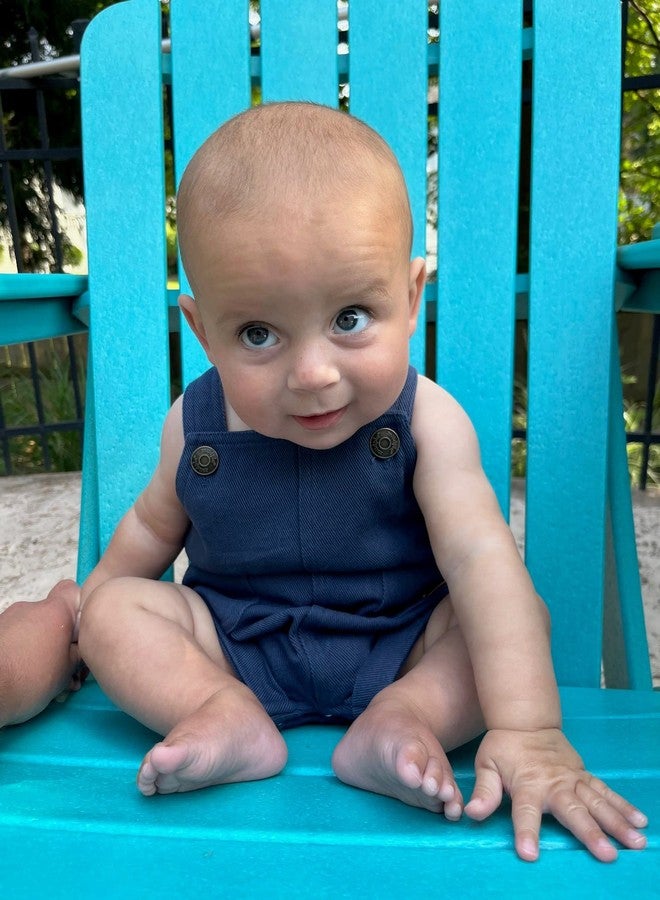 Mud Pie Baby Boy Denim Overalls, Blue, 3-6 Months - Image 4