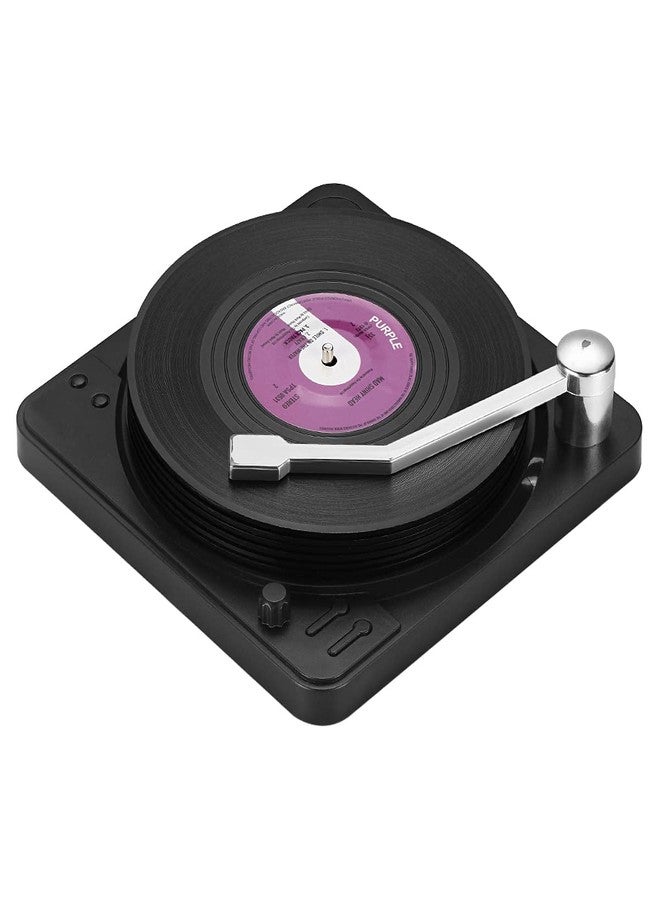 MECOWON Vinyl Record Coasters with Record Player Holder - 6Packs, Cool Coasters for Music Lovers - Image 1